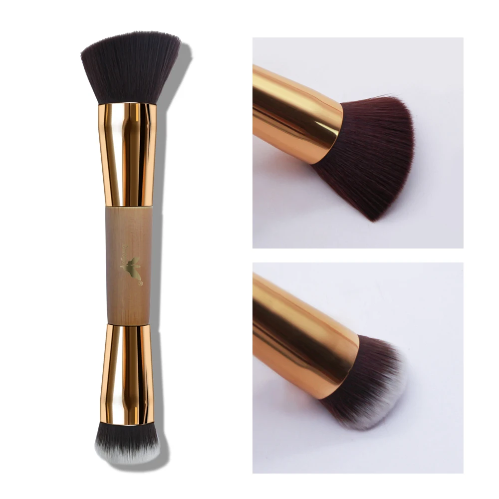 Кисть для пудры с двойной головкой румяна основа макияжа кисть контуринга