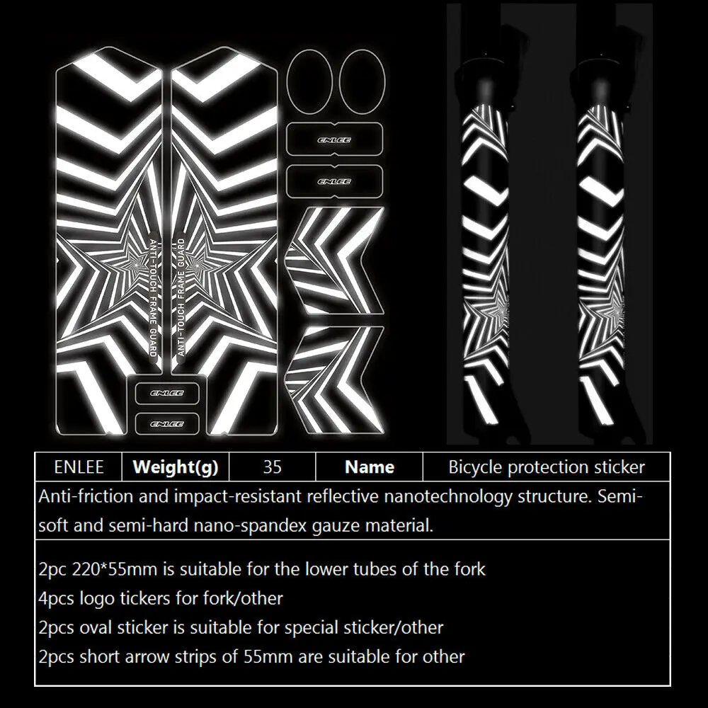 ENLEE горный велосипед наклейки на вилке MTB вниз DH Водонепроницаемая наклейка