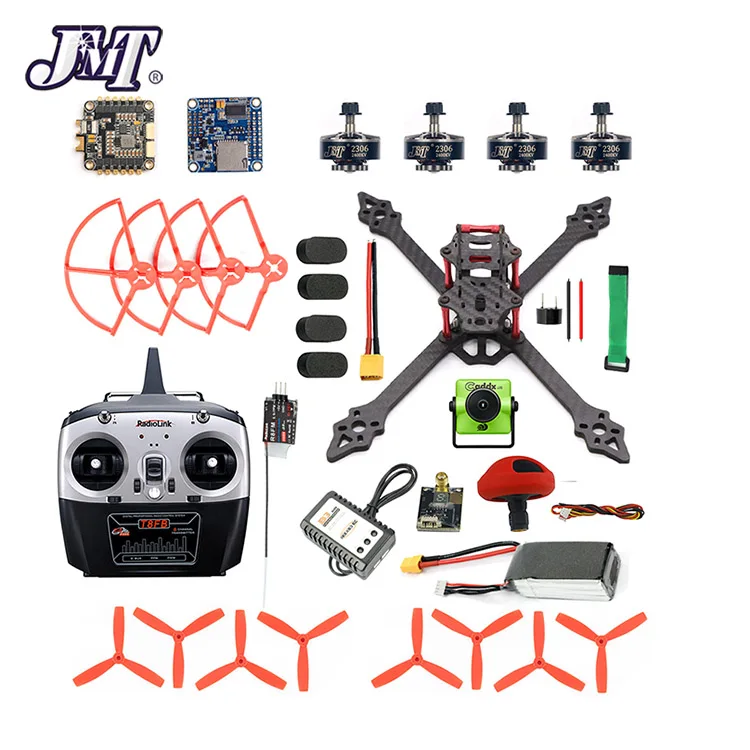 DIY RC Racer Drone XSR220 220 мм рама 2,4G 8CH Квадрокоптер Betaflight F4 Pro V2 V3 Turbo S1 камера 5,8G VTX FPV монитор дисплей - Цвет: F4 V3 Combo 6