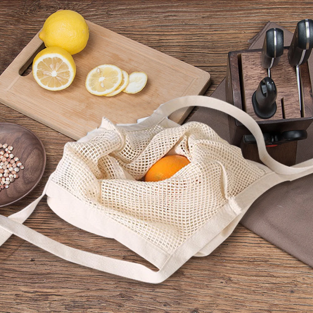 

Cotton Eco Friendly Tote String Foldable sustainable Reusable shopping bags High-Quality and Durable