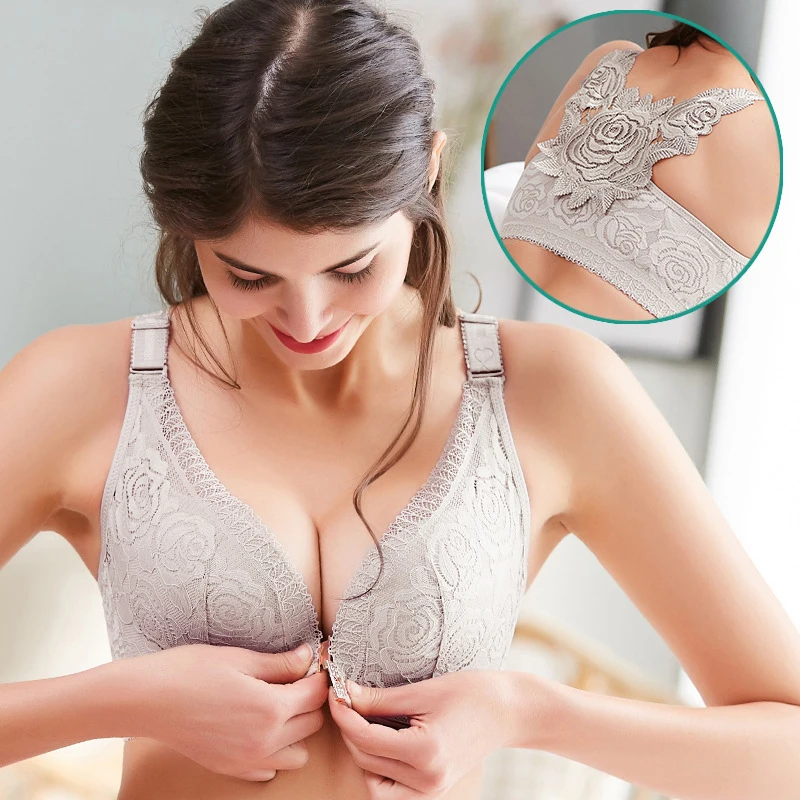 

Women's Bra Plus Size Sexy Lingerie Breathable Brassiere Lingerie Bonnie Lace Bras Wire Free Bralette Underwear Free Shipping