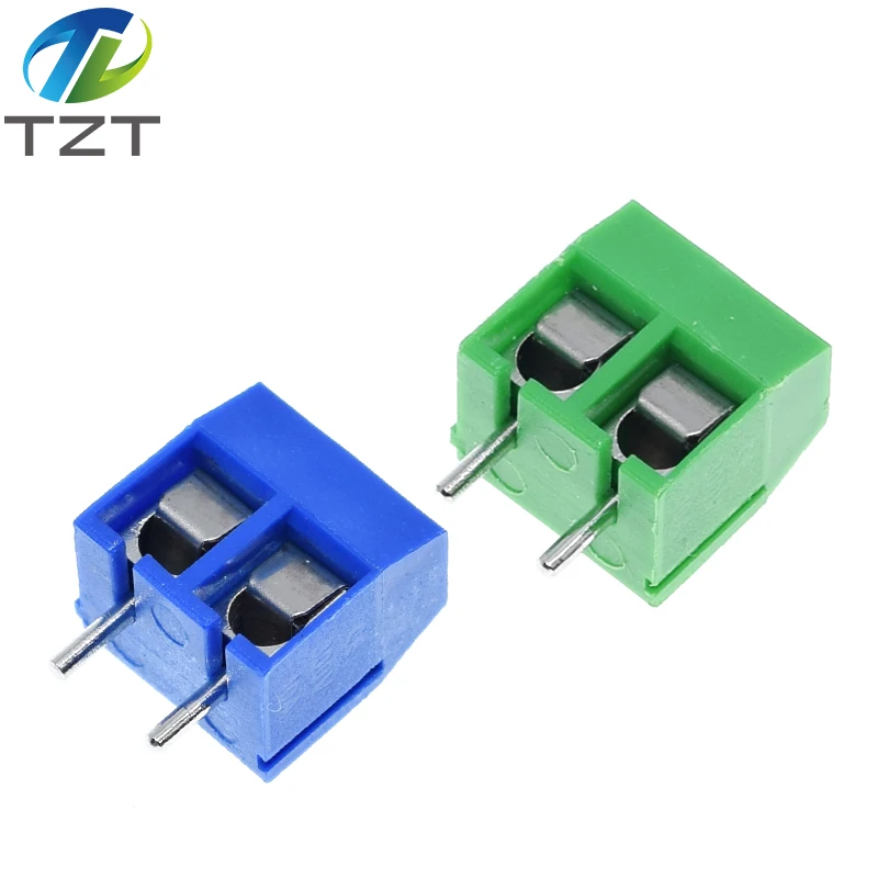 TZT 20 шт. KF301-2P 301-2P 2-контактный Штекерный винтовой клеммный блок разъем 5 08 мм Шаг