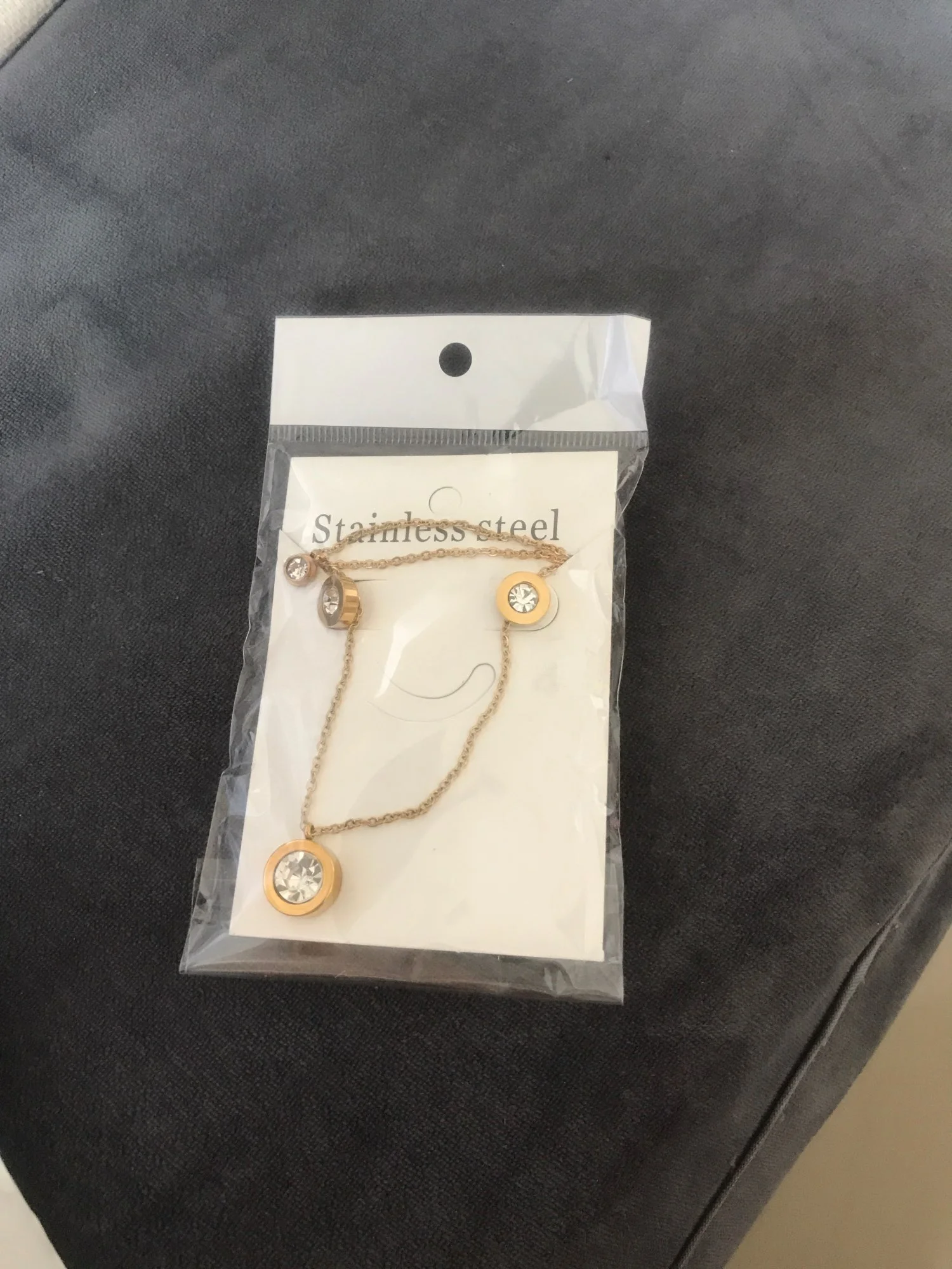 Ювелирный Комплект LUXUKISSKIDS из нержавеющей стали с двойной круглой подвеской