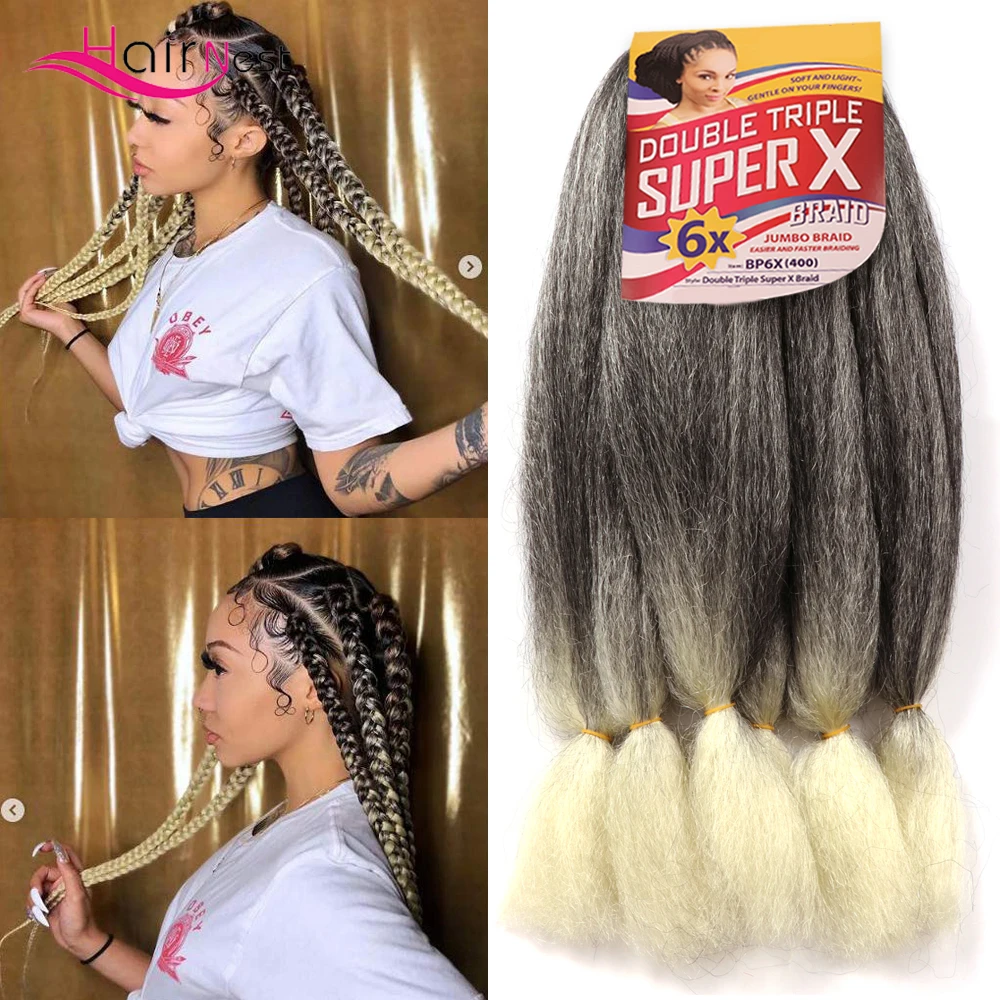 

Гнездо для волос, 24 дюйма, плетеные волосы Kanekalon, плетеные волосы Yaki Jumbo, плетеные крючком волосы Yaki, синтетические удлинители волос для черны...