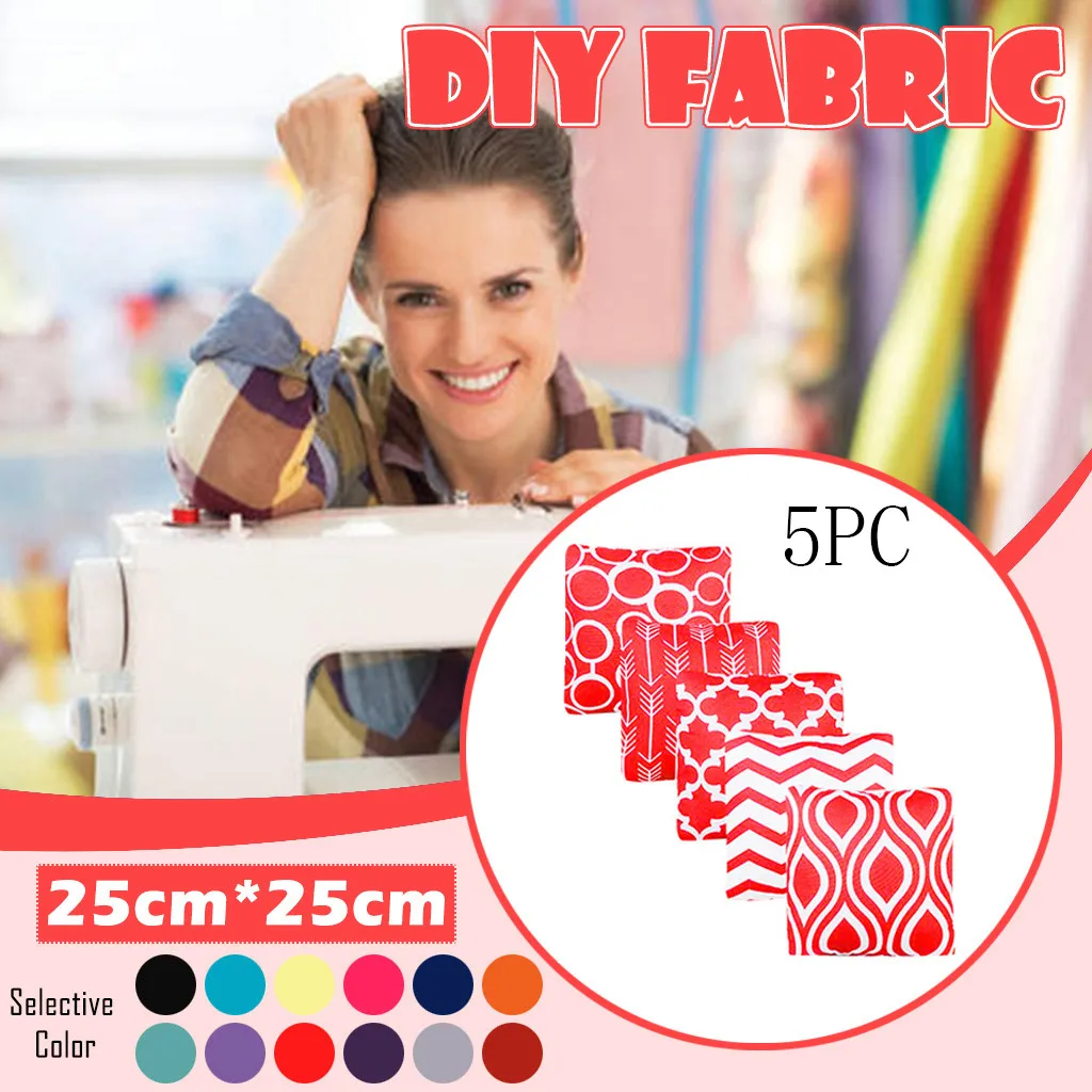 5 шт. хлопок ремесло ткань Комплект лоскутное квадратов шитье DIY Одежда