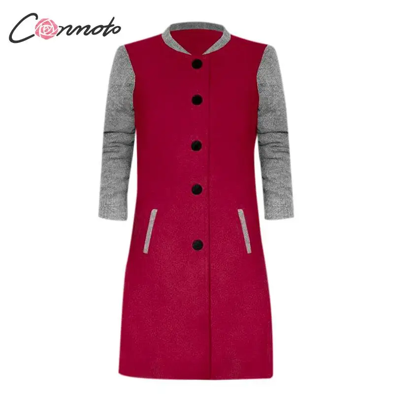 Conmoto лоскутное повседневное зимнее 2019 пальто куртка Женская Корейская Высокая