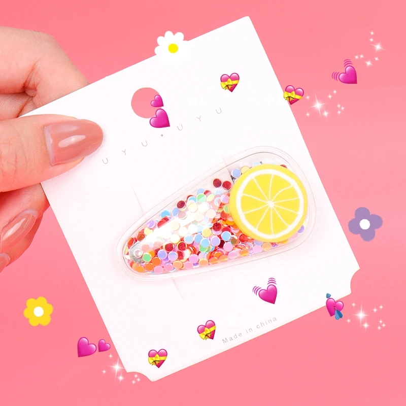 YYOUFU фрукты заколки для девочек Дети Новая прозрачная Шпилька Модные милые дети