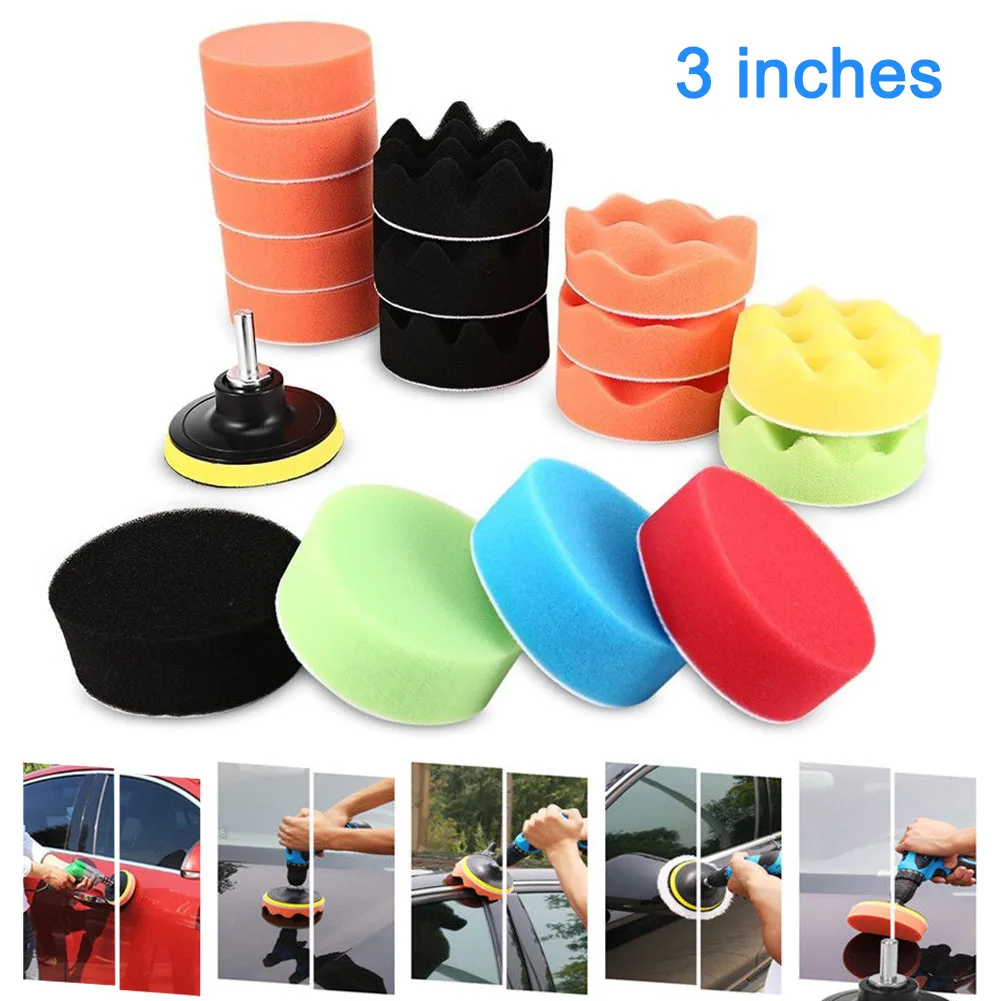 

19pcs/set Car Polishing Sponge Waxing Buffing Pads Auto Supplies TD326