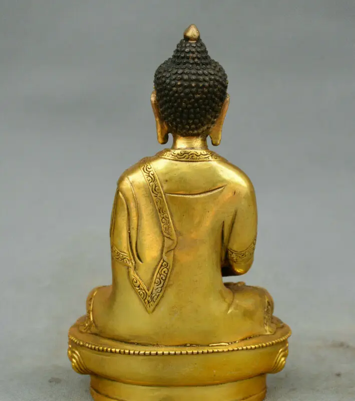 Буддизм старая бронза Amitabha Sakyamuni Будда тафагата Padmapani статуя | Дом и сад