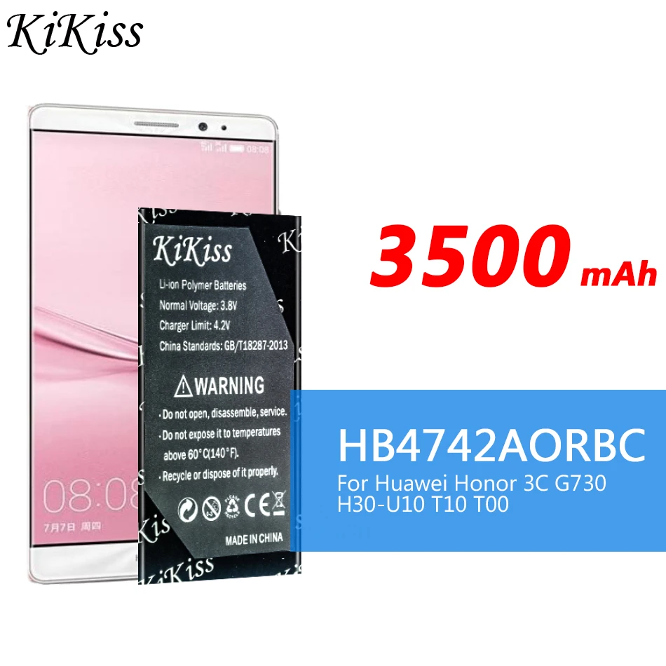 Аккумулятор большой мощности 3500 мАч HB4742AORBC для Huawei Honor 3c G730 G740 H30 T00 T10. Код