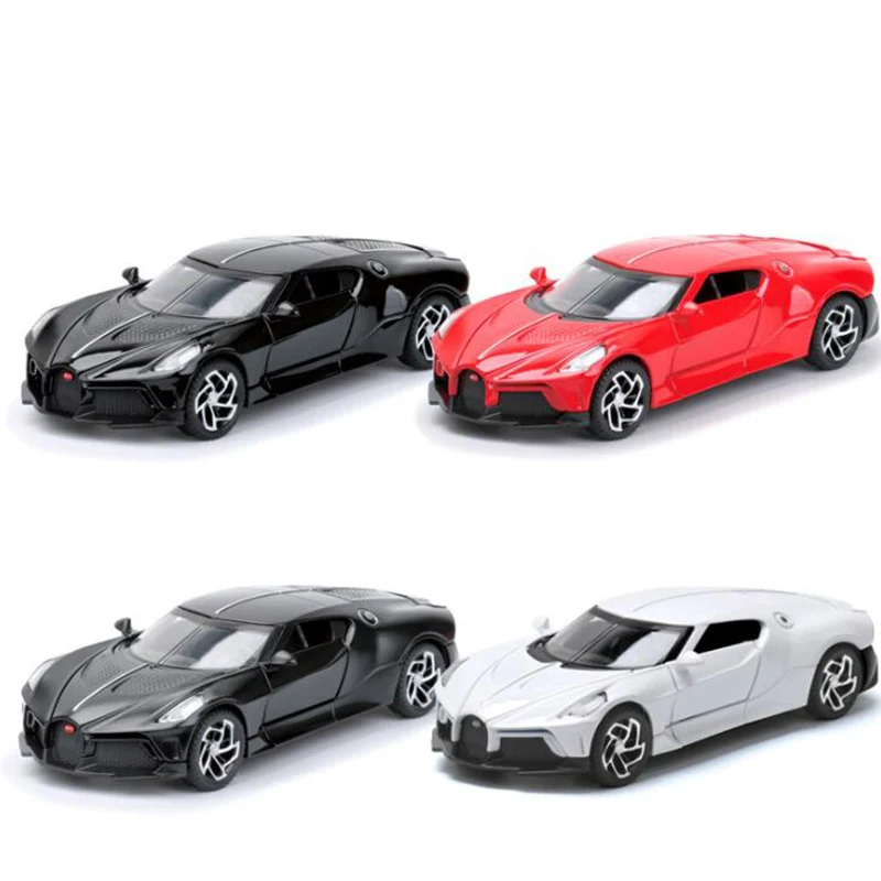

1/32 High Simulation Alloy New Bugatti La Model Car Sound And Light Pull Metal Cast Collection Toy Car Children Gift
