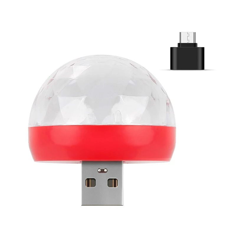 Мини USB СВЕТОДИОДНЫЙ диско-шар вечерние светильник s звуковая активация