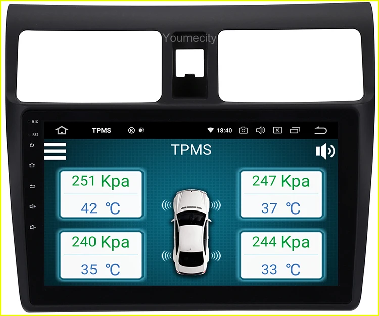 Android 9,0 автомобильный dvd-плеер для Suzuki SWIFT 2008- радио gps Навигация BT RDS wifi 2G ram 32GROM Восьмиядерный Carplay TPMS
