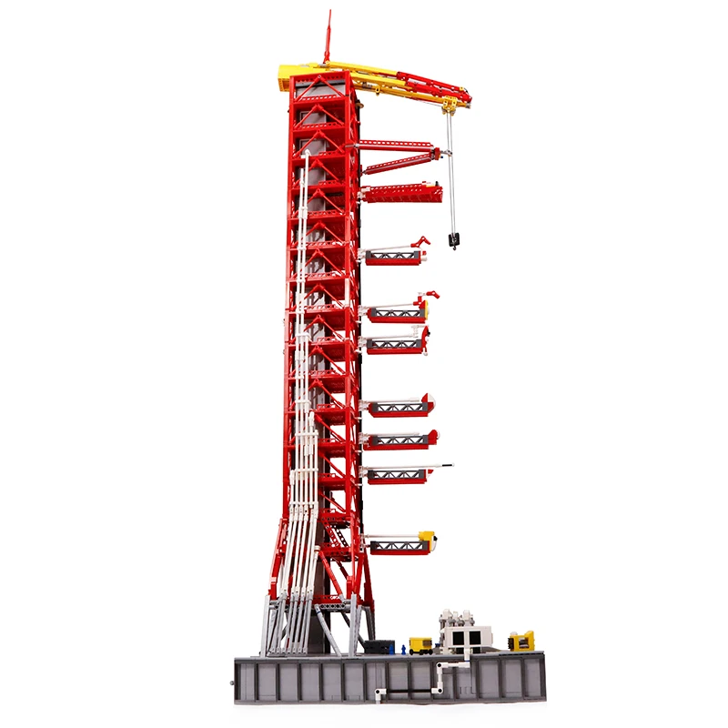 BuildMoc 3073 шт. космическая Серия Apollo Saturn V Launch пусковая пушистая башня для 21309