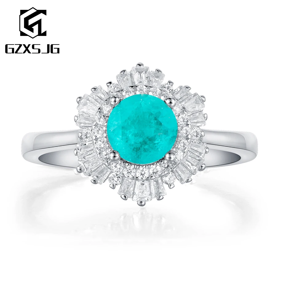 GZXSJG Paraiba турмалин танзанит фотоэлемент для женщин твердые искусственные