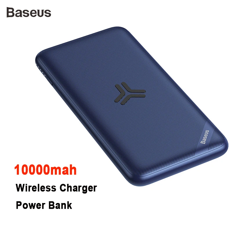 Baseus 10000 мАч реальная емкость Беспроводное зарядное устройство банк питания Поддержка PD3.0+ QC3.0 быстрое зарядное устройство для iPhone X samsung huawei