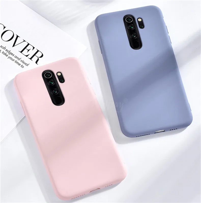 Конфеты чехол для Xiaomi Redmi 9 9C 9A X3 углеродное волокно сплошной цвет жидкий Mi 10T Pro