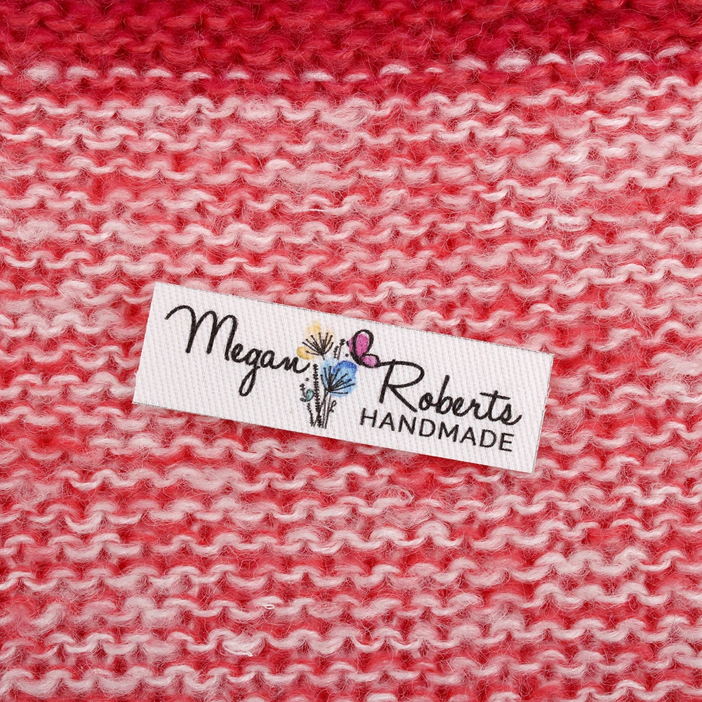 

84pcs Custom Ironing Labels, Personalized Brand , Logo or Text, Clothing Labels, Custom Printed Fabric Label (TB3257)