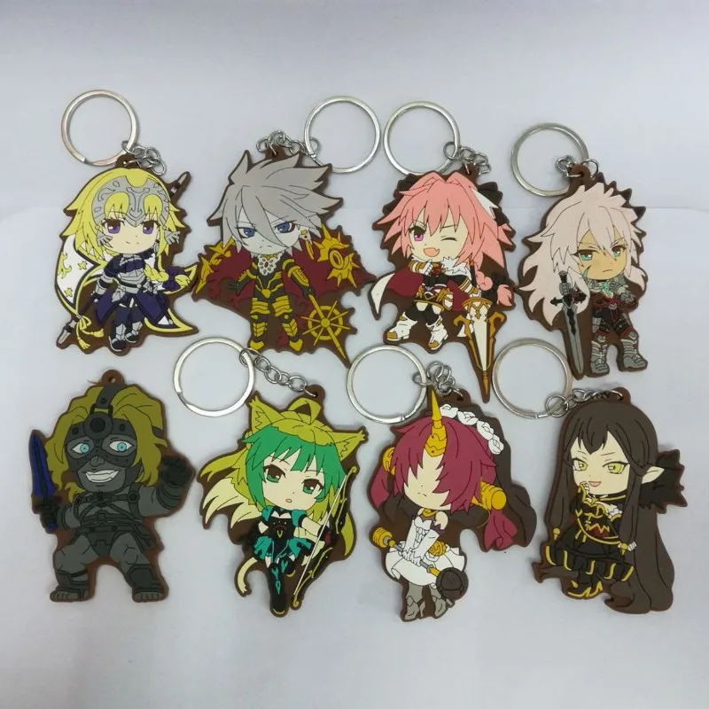 1 шт. резиновый брелок для ключей в стиле аниме Fate Apocrypha|Игровые фигурки и