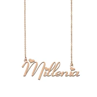 millenia name necklace custom name necklace for women girls best friends birthday wedding christmas mother days gift
