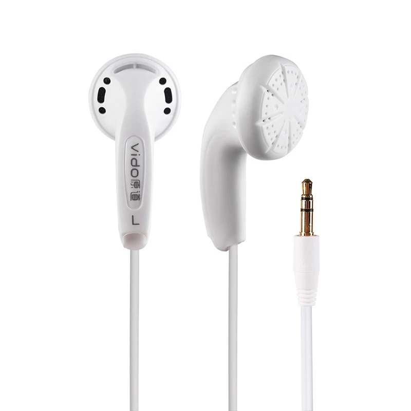 WOOEASY DIY VIDO наушник динамический бас с плоской головкой HIFI в ухо наушник белый черный
