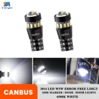 Светодиодная лампа W5W 168, T10, Canbus 3014, 18, SMD линзы, без ошибок, поворота, стоянки, двери, сигнальный боковой индикатор, автомобиль, 6500 К, белый, 2 шт.