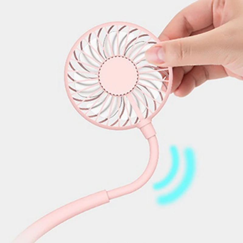 

Portable Neck Fan USB Charging Sports Fan 360 degree Rotating Luminous Folding Fan for Climbing Traveling Sports