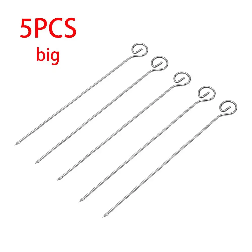 

10pcs Reusable flat stainless steel barbecue skewers bbq Needle stick For outdoor camping picnic tools cooking tools