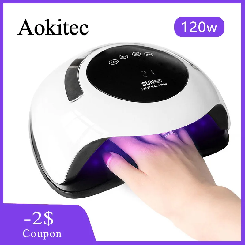 Aokitec 120 Вт Сушилка для ногтей 36 шариков 2 в 1 УФ светодиодный светильник всех гель