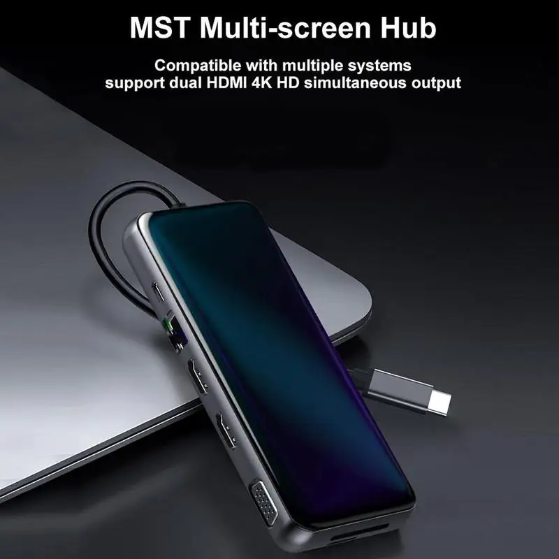 адаптер usb c 12 в 1 1 шт док станция type c