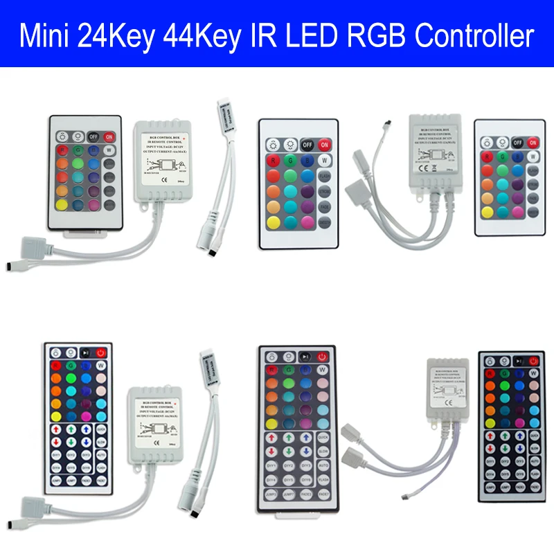 

DC12-24V Mini RGB Controller Remote Infrared Wireless Remote Control Dimmer For 5050 3528 2835 3014 LED Light Strip