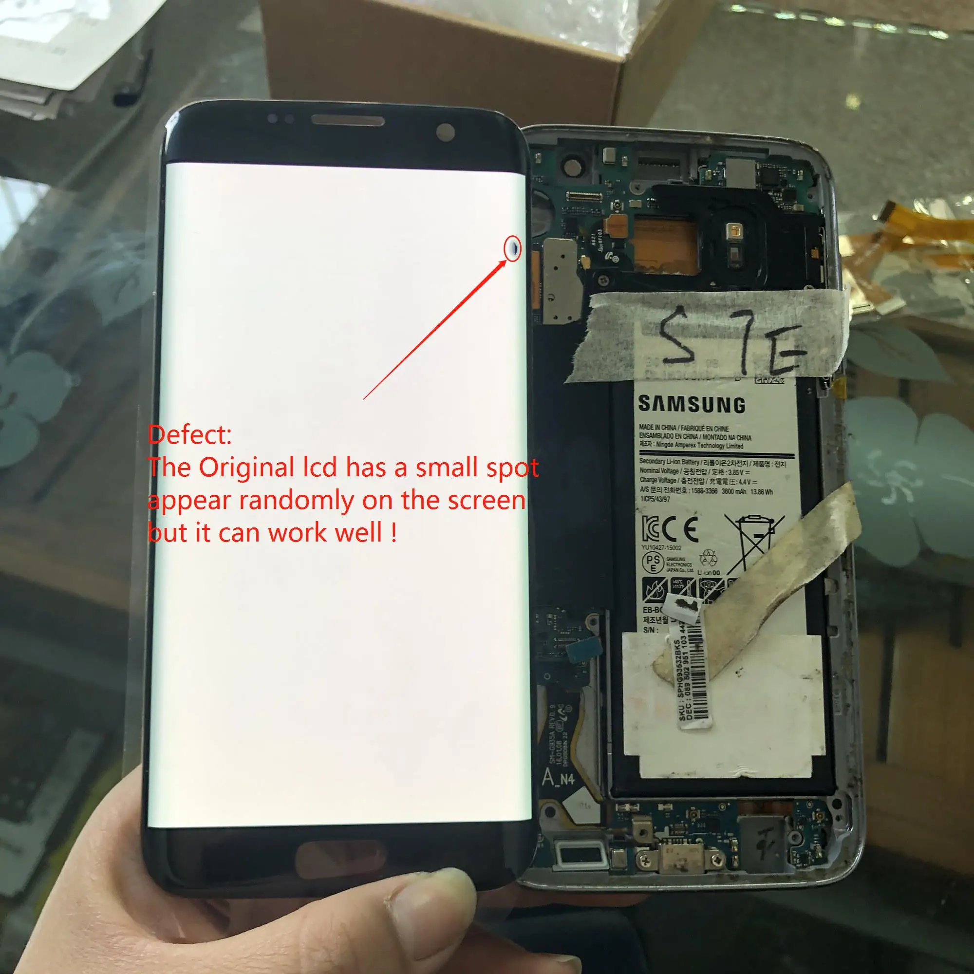 Оригинальный Amoled для Samsung Galaxy S7 Edge Defect LCD G935F G935A G935FD с небольшим точечным дисплеем +