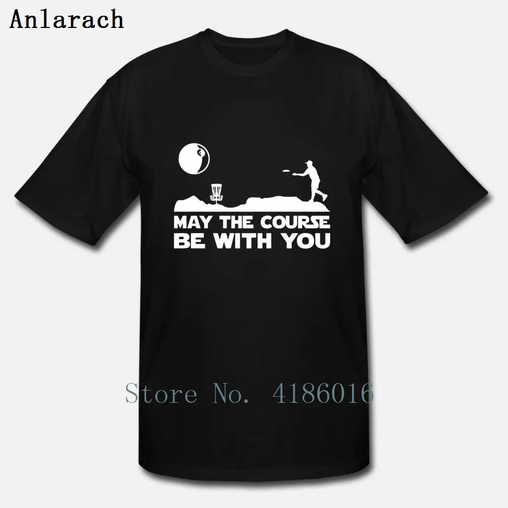 Пусть конечно будет с вами Забавный диск Гольф футболка лето стандартный размер