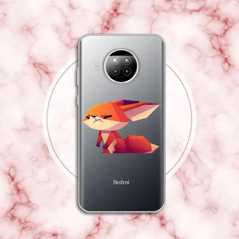 

Anime funny foxs lovely cute Phone Case Transparent for xiaomi redmi note 8 9 9s 11 10t lite pro