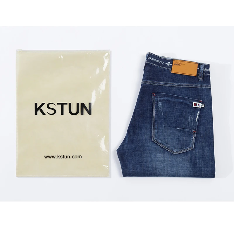 Джинсы KSTUN мужские стрейчевые прямые брюки из денима облегающая повседневная