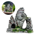 Аквариум 4 формы, каменная пещера с видом на горы, каменное дерево, украшение для аквариума, аксессуары для аквариума