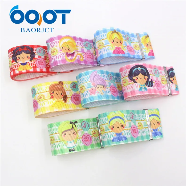 8 each one yards OOOT BAORJCT I-19809-1831, 38 мм 10 ярдов мультфильм термотрансферные печатные корсажные ленты, ленты ремесла, лук крышка DIY аксессуары - Цвет: 8 each one yards