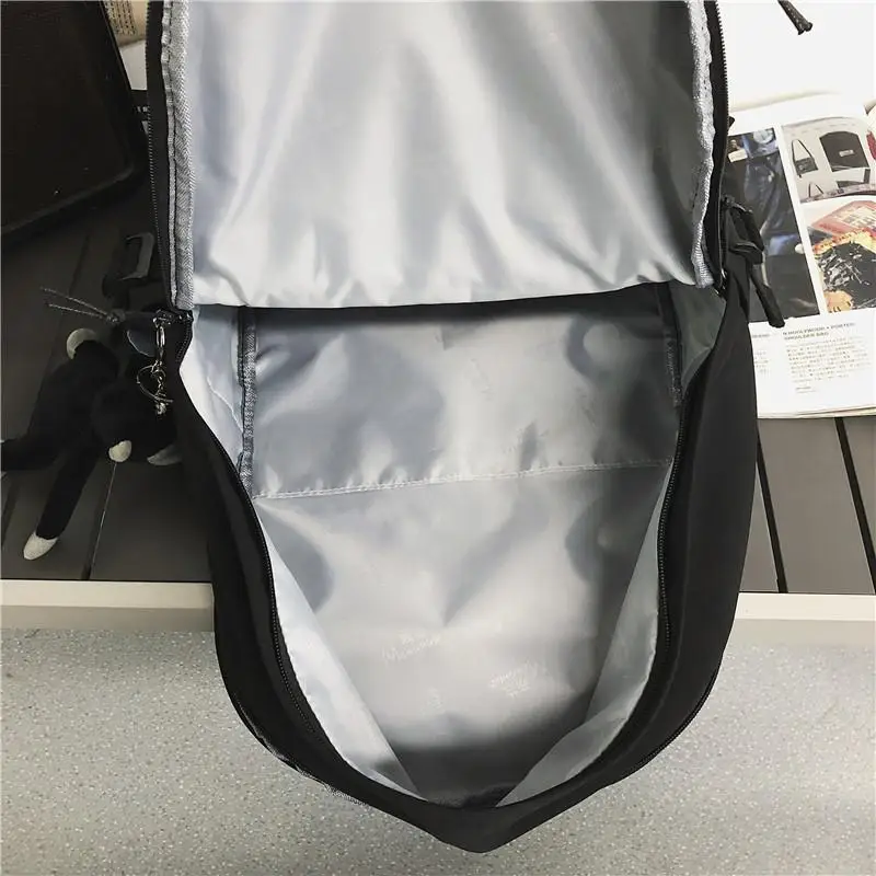 

2021 New Multi-pocket Waterproof Nylon Backpack Unisex High Capacity Double Layer Laptop Backpack College Girl's Schoolbag