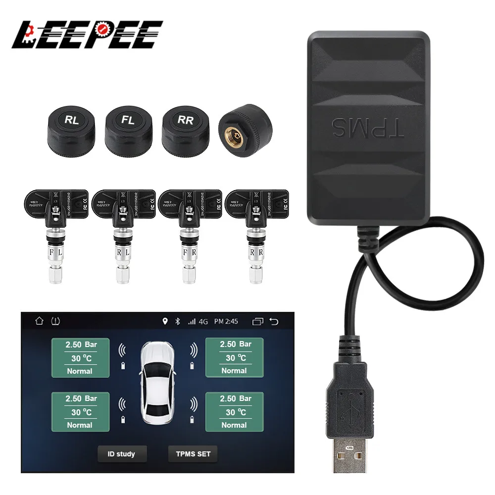 

Wireless TPMS Receiver For Android Player Car Tire Pressure Monitoring System Auto Tyre Diagnose Kit Interior External Sensors