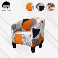 spandex stretch sofa cover club chair slipcover elastic armchair covers print tub chair fundas for living room cafe bar counter