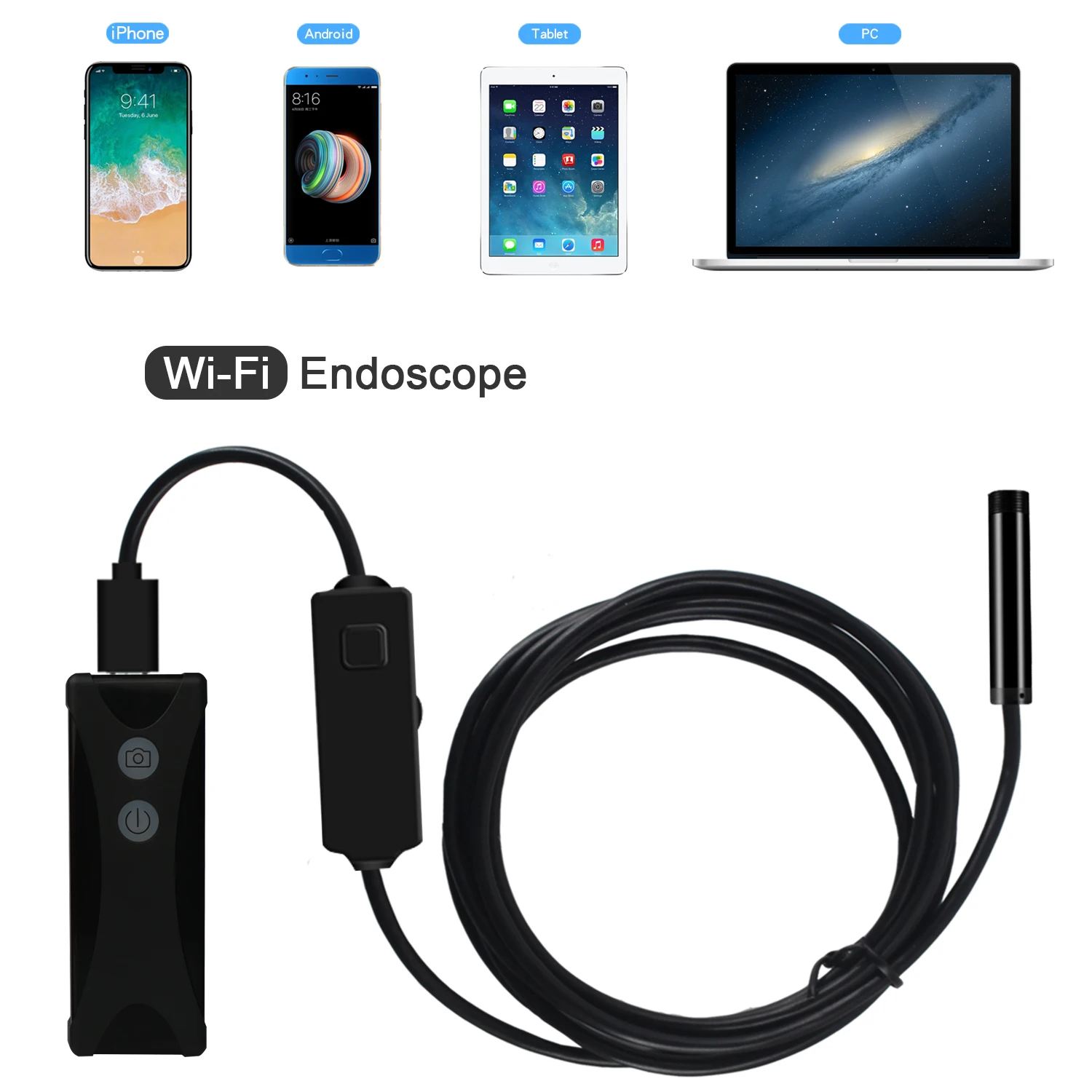 8 мм Usb эндоскоп камера Wifi Беспроводная Водонепроницаемая Инспекционная камера эндоскоп бороскоп для hd Android iphone PC IOS endoskop