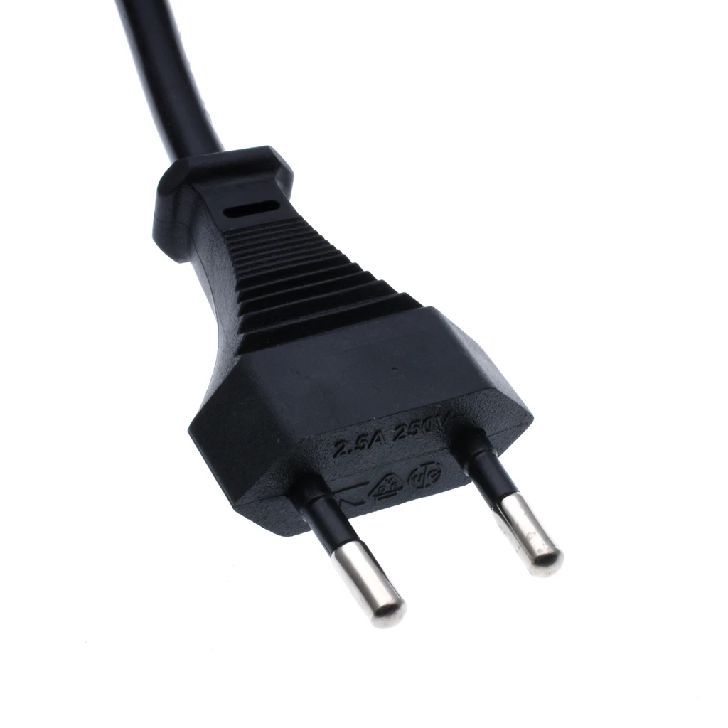Кабель питания европейского стандарта с 2 зубцами переменного тока кабель от ЕС