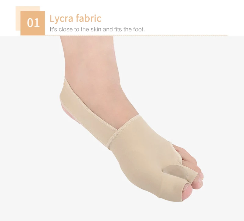 

2Pcs Toe Separator Valgus Splint Pedicure Tool Bunion Corrector Feet Care Tool Bone Thumb Straightener Pedicure Orthosis Skin