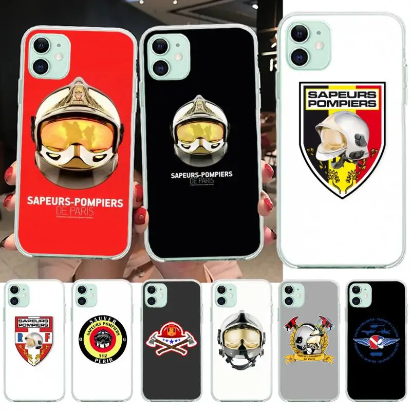 KPUSAGRT Pompiers Париж Франция пожарный цветной чехол для телефона iPhone 11 pro XS MAX 8 7 6 6S Plus X