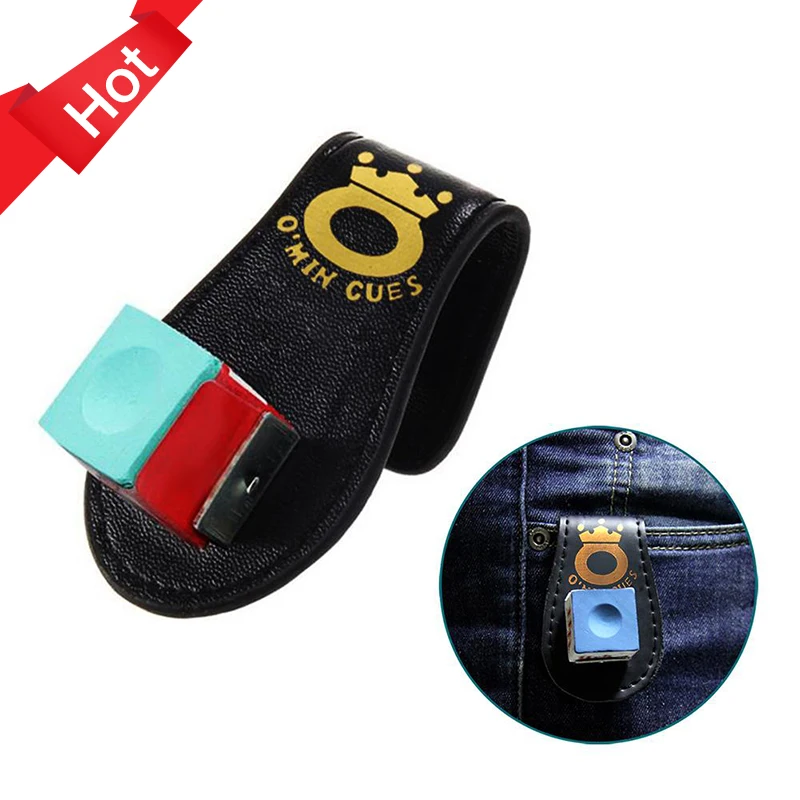 Высокое Качество Бильярдный держатель аксессуары кожаный магнитный зажим для