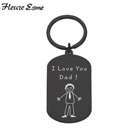 fathers day gifts keychain for dad from daughter son kids key chain stepfather men papa birthday gifts key ring accessories