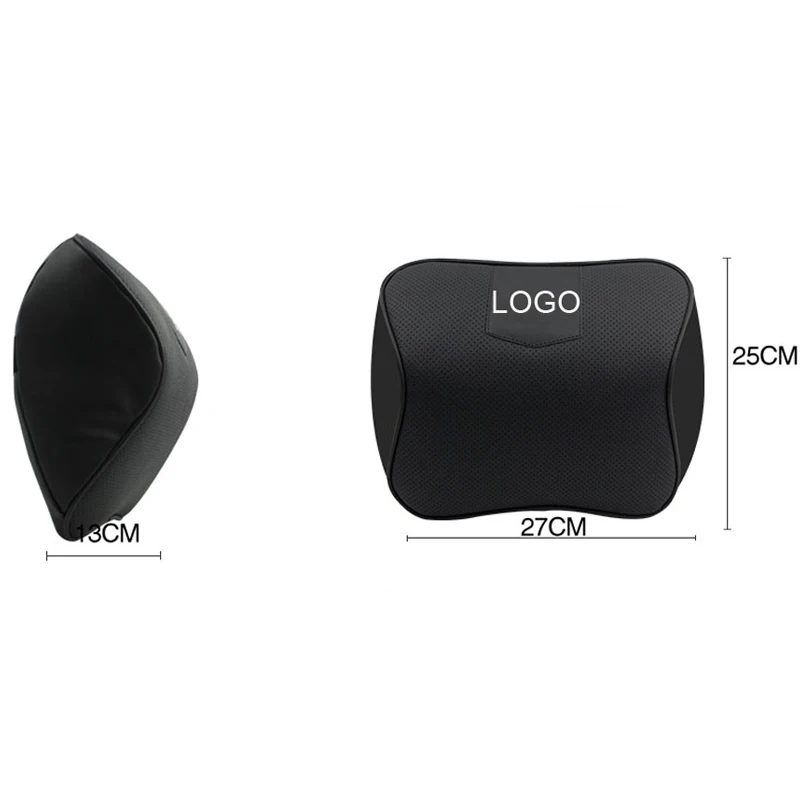 Автомобильная подушка для шеи из натуральной кожи с памятью хлопковый