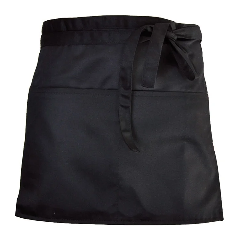 Черный бюст официанта короткий флирт с карманом 1 шт. | Дом и сад