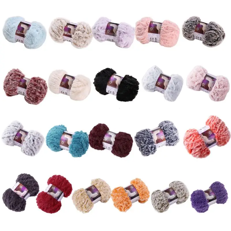 50 г/шар DIY пушистая плюшевая пряжа для вязания вручную бархатная нить крючком F3MD |