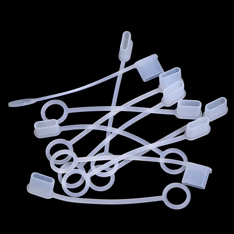 

10Pcs Protection Cap USB Type-c Cable Case Dust Plug Charger Cover With Wire